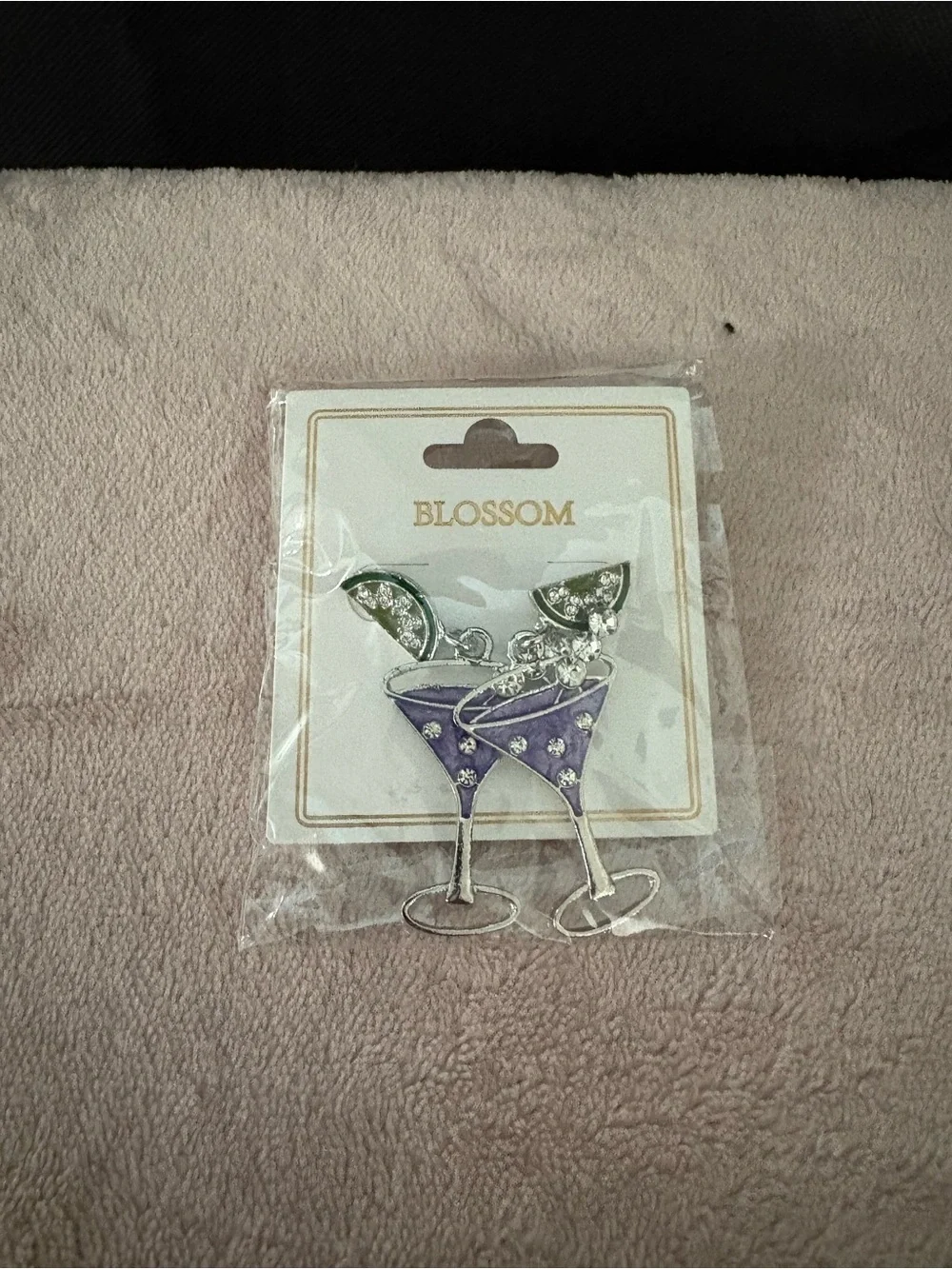 Martini Glass Earrings- Assorted Colors- buyers choice